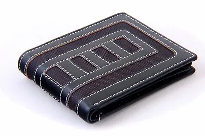 Very Soft Leather Folding Wallet 6 Credit Card Pockets Window Pictures ID • $12.99