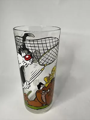 Vtg 1976 Pepsi Collector Series Looney Tunes Sylvester And Tweety Bulldog Glass • $6