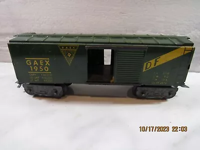 Vintage Marx Tin Railroad Train Freight Car GAEX 1950 DF Sliding Doors O Scale • $19.95