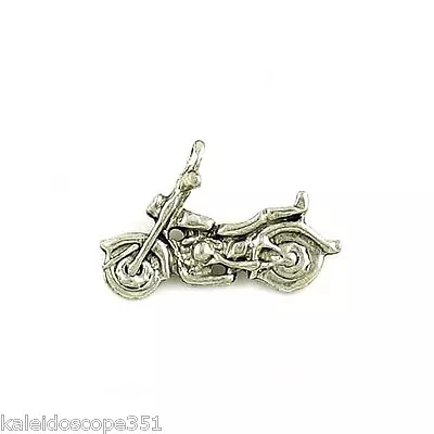 Motorcycle Jewelry Charm Antiqued Silver Pewter 4 Charms Pc17 • $8.99