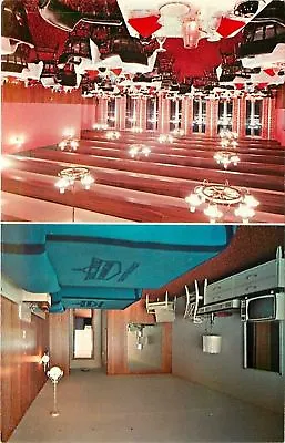 Monroe Ohio~Congress Inn~Interior Motel Room~White TV~Dining Room~1960s Postcard • $6