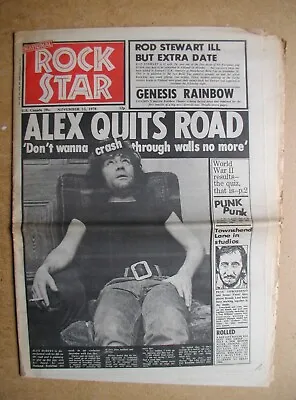 National Rock Star. November 13 1976. Alex Harvey Led Zeppelin Beach Boys Etc • £9.99