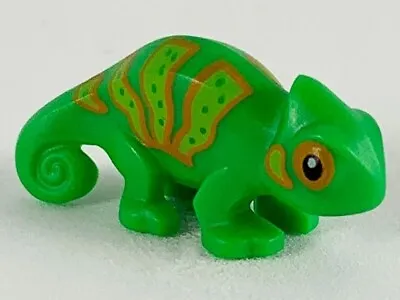 New LEGO Chameleon Lizard Reptile BRIGHT Green Orange Stripes Blend In Jungle • $9.90