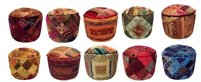 Wholesale Lot 10 Pcs Bead Sequin Furniture Ottoman Bench Stool Pouf Pillow Cover • $201