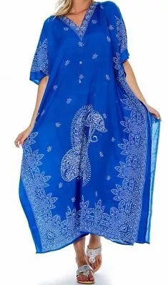 £21.25 • Buy Women African Dashiki Caftan Maxi Hippie Dress Boho Kaftan Embellished Free Size