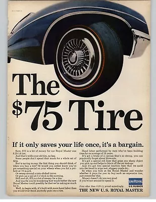 1966 Uniroyal Royal Master White Wall Tire Photo Vintage Magazine Car Print Ad  • $9.99