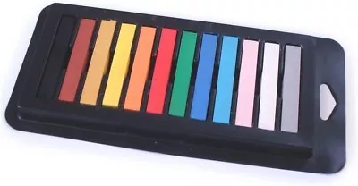 Artist's Soft Dry Pastels Box-Set - 12 Colours Drawing Art Chalk Square. • £7.99