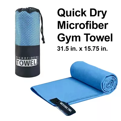 Quick Dry Microfiber Towel For Gym Hiking Sports Travel Beach (40x80cm)  • $8.99