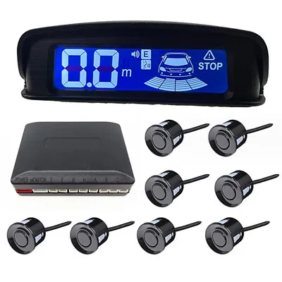 LCD 8 Parking Sensors Reverse Backup Car SUV Parking Radar Monitor System Kits • $56.60