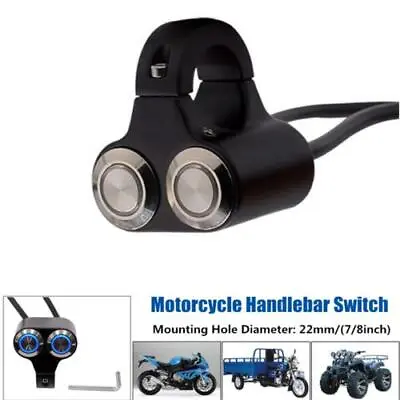 1PCS Two-button Engine Start Kill Angle Handlebar Control Switch For 22MM Handle • $21.59