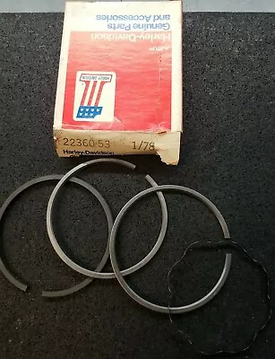 GENUINE 1953-64 Harley 74  Panhead .040+ Piston Rings 22360-53 NOS • $12.50