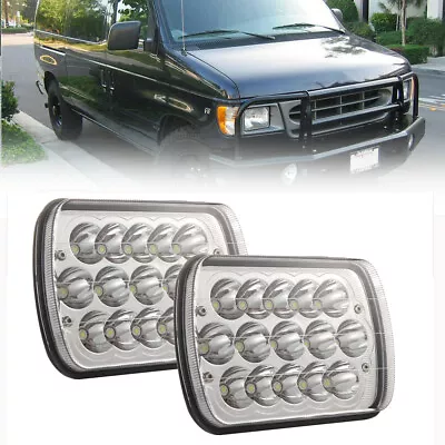 2Pcs 7X6 5X7 LED Headlight Hi/Lo Beam For Ford E150 E250 E350 Sterling LT9500 • $32.29