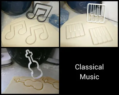 Classical Music Piano Keyboard Violin Music Note Orchestra Cookie Cutter Pr1010 • £4.81