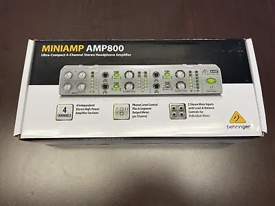 Behringer Mini Amp800 4 Channel Stereo Headphone Amplifier Ultra-Compact With PS • $45.99