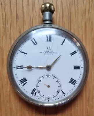 1914 Omega Open Face Pocket Watch - For Repair • $26.25