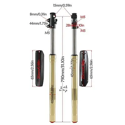 790mm Front Forks Oil Shocks For Pit Dirt Bike Apollo SSR RFZ 150cc 200cc 250cc • $129.73