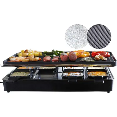 Milliard Raclette Grill For 8 - Include Granite Cooking Stone Non Stick Surface • £59.90
