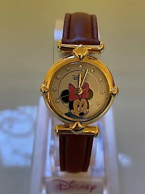 Minnie Mouse Watch Leather Band MU0129 • $24.99