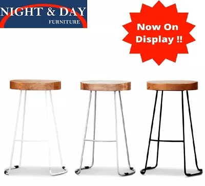 $229 • Buy Brand New Tractor Commercial Steel Frame Mango Seat Bar Stool White Silver Black