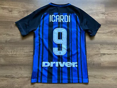 + Inter Milan Internazionale Italy 2017/2018 Home Football Shirt Nike #9 Icardi • £96