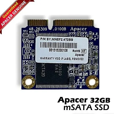 Genuine Apacer 8Y.MNEF2.4T2BB 32GB MLC MSATA SSD 0N1XF9 N1XF9 • $23.74