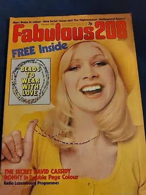 Vintage FABULOUS 208 Magazine 13 APRIL 1974 Donny Osmond Cassidy Stardust FB113 • £12.50