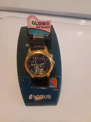 Disney Lorus Glow In The Dark Vintage Mickey And Minnie Mouse Watch • $95