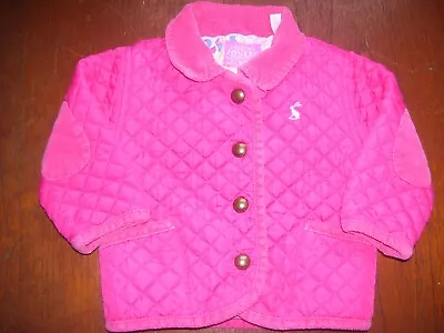 Baby Girls ' Joules ' Quilted Jacket  / Coat Age 3-6 Months Excellent Condition • £4