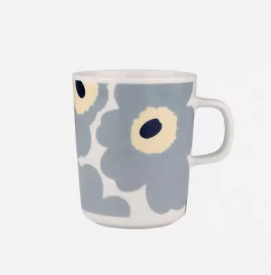 Marimekko Unikko Coffee Mug Cup Handle Light Blue Japan Only Exclusive Limited • $69.99