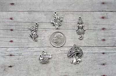 16pc Or 5pc Alice In Wonderland Charm Set Lot Collection / Teacup Rabbit Hat • $3