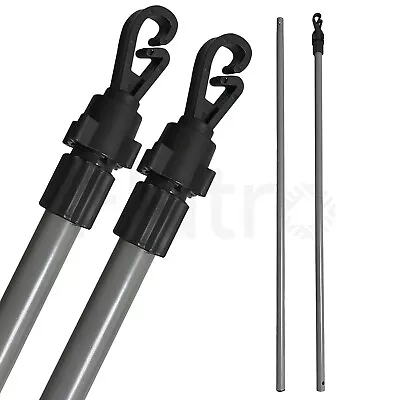 Extendable Washing Prop Pole Line Heavy Duty Telescopic Outdoor Clothes Support • £12.50