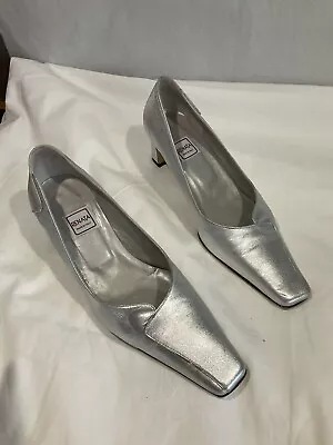 Renata Made In Italy Silver Shoes Size 39 6 Wedding Dance Cruise  • £12.99