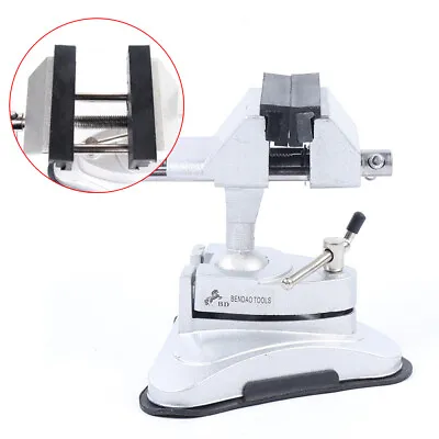 Table Top Bench Vice Vacuum Base Clamp Vise Powerful Suction 360° Rotation • $18.05
