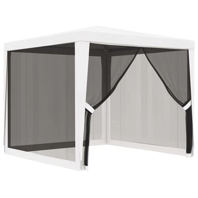 $102.95 • Buy Outdoor Party Tent With Mesh Walls Insect Screen Gazebo Marquee Shade 2.5m White