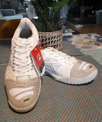 Women's Fila Flexx Cage Delirium Tennis Shoes 7.5 White New Excellent Condition! • $38