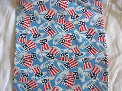 VTG Marcus Bros Textiles Judie Rothermel American Flag Top Hat Fabric 18 X44  • $7.95