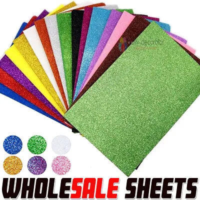 10 PCS A4 Glitter Foam Premium Quality 12 Colours Arts Crafts Foam Sheets • £39.95