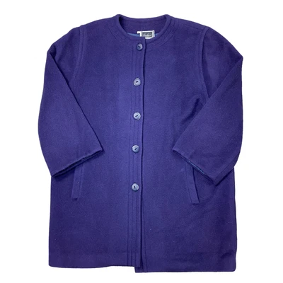 £59.99 • Buy Luisa Spagnoli Purple Coat Made In Italy Wool Womens Large