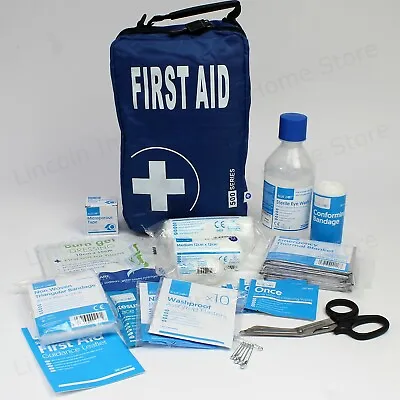 Travel & Vehicle First Aid Kit In Durable Blue Bag BS 8599-1 Workplace Compliant • £18.99