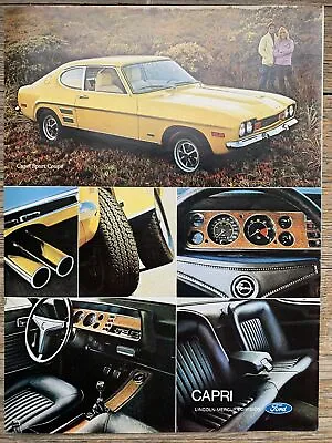 1972 Ford Mercury Capri Sport Coupe - Yellow Print Ad • $9