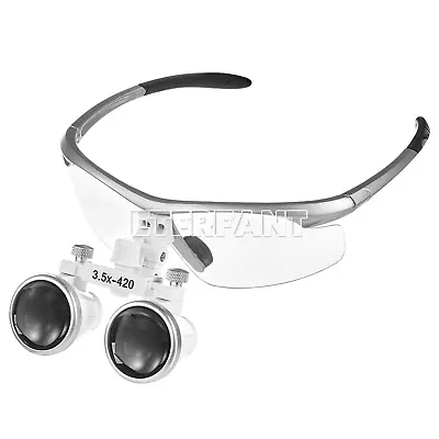 3xETERFANT Dental Binocular Loupes Glasses Optical Lens Magnifier 3.5X-420mm • $89.99