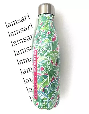 Starbucks S'well Lilly Pulitzer Palm Beach Jungle Stainless Steel Water Bottle • £56.41