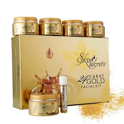 Skin Secrets 24k Gold Facial Kit 6 Easy Step For Glowing Skin 310gm • $54.36