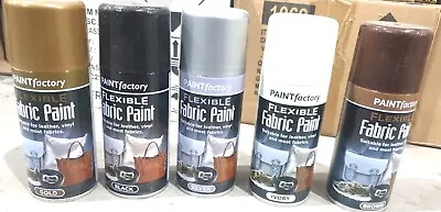 Flexible Fabric Leather And Vinyl Spray Paint Aerosol 200ml • £5.55