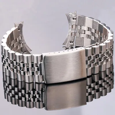 Stainless Steel Watch Bracelet Strap 18mm 20mm 22mm Curved End Watchbands • $11.80
