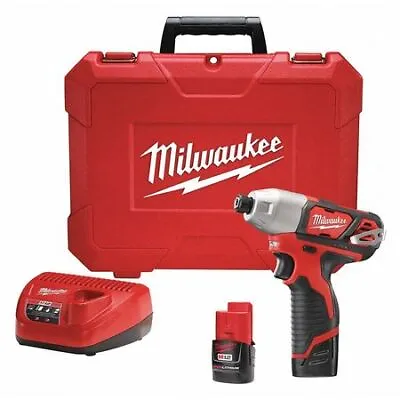 Milwaukee Tool 2462-22 M12 ¼”  Hex Impact Driver Kit • $135.99