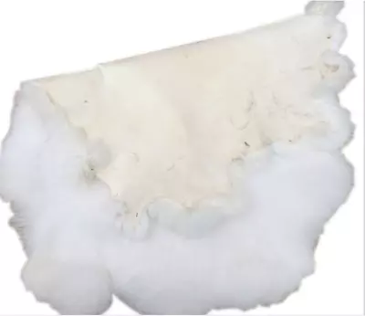 1 Piece White Real Rabbit SKIN Fur For Crafts Rugs Throw Cosy Leather Pelt Hides • $9.49