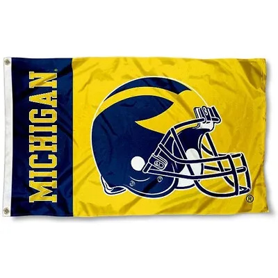 Michigan Wolverines 3'x5' Flag Banner **100% Full Color On Both Sides Of Flag** • $15.99