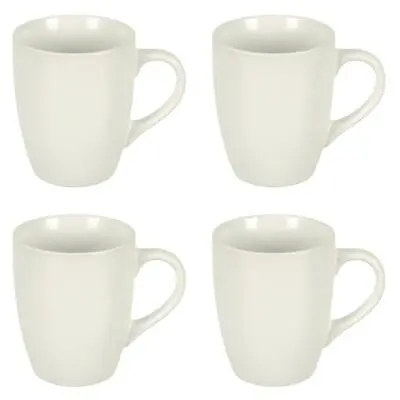 Stoneware Coffee Mugs Set Of 4 Tea Cups Matt Colour Tableware 12oz 350ml • £10.99
