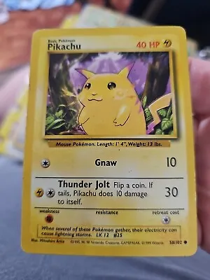 Pikachu - 58/102 - Base Set - Pokemon Card - Lightly Played • $1.45